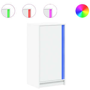 Příborník s LED bílý 42,5 x 34 x 85 cm kompozitní dřevo - obrázek 2