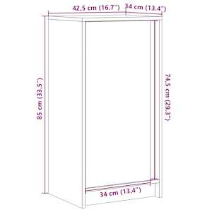 Příborník s LED bílý 42,5 x 34 x 85 cm kompozitní dřevo - obrázek 15