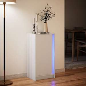 Příborník s LED bílý 42,5 x 34 x 85 cm kompozitní dřevo - obrázek 5