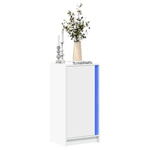 Příborník s LED bílý 42,5 x 34 x 85 cm kompozitní dřevo