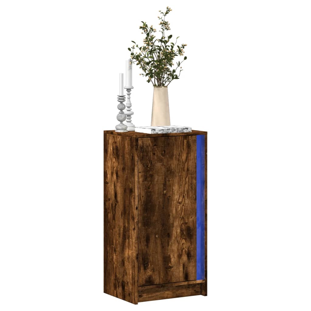 vidaXL LED-Sideboard Räuchereiche 42,5x34x85 cm Holzwerkstoff