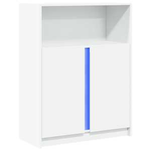 Příborník LED bílý 77 x 34 x 100 cm kompozitní dřevo - obrázek 3
