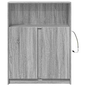 Příborník LED šedý sonoma 77 x 34 x 100 cm kompozitní dřevo - obrázek 6