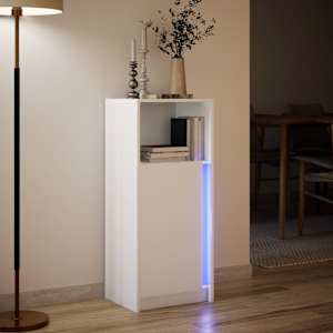 Příborník LED bílý 42,5 x 34 x 100 cm kompozitní dřevo - obrázek 5