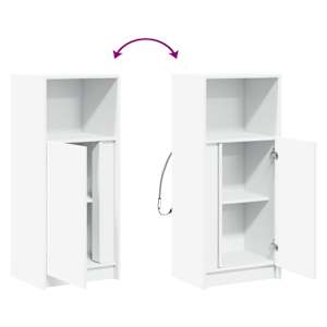 Příborník LED bílý 42,5 x 34 x 100 cm kompozitní dřevo - obrázek 10