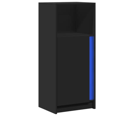 vidaXL kumode ar LED, melna, 42,5x34x100 cm, inženierijas koks