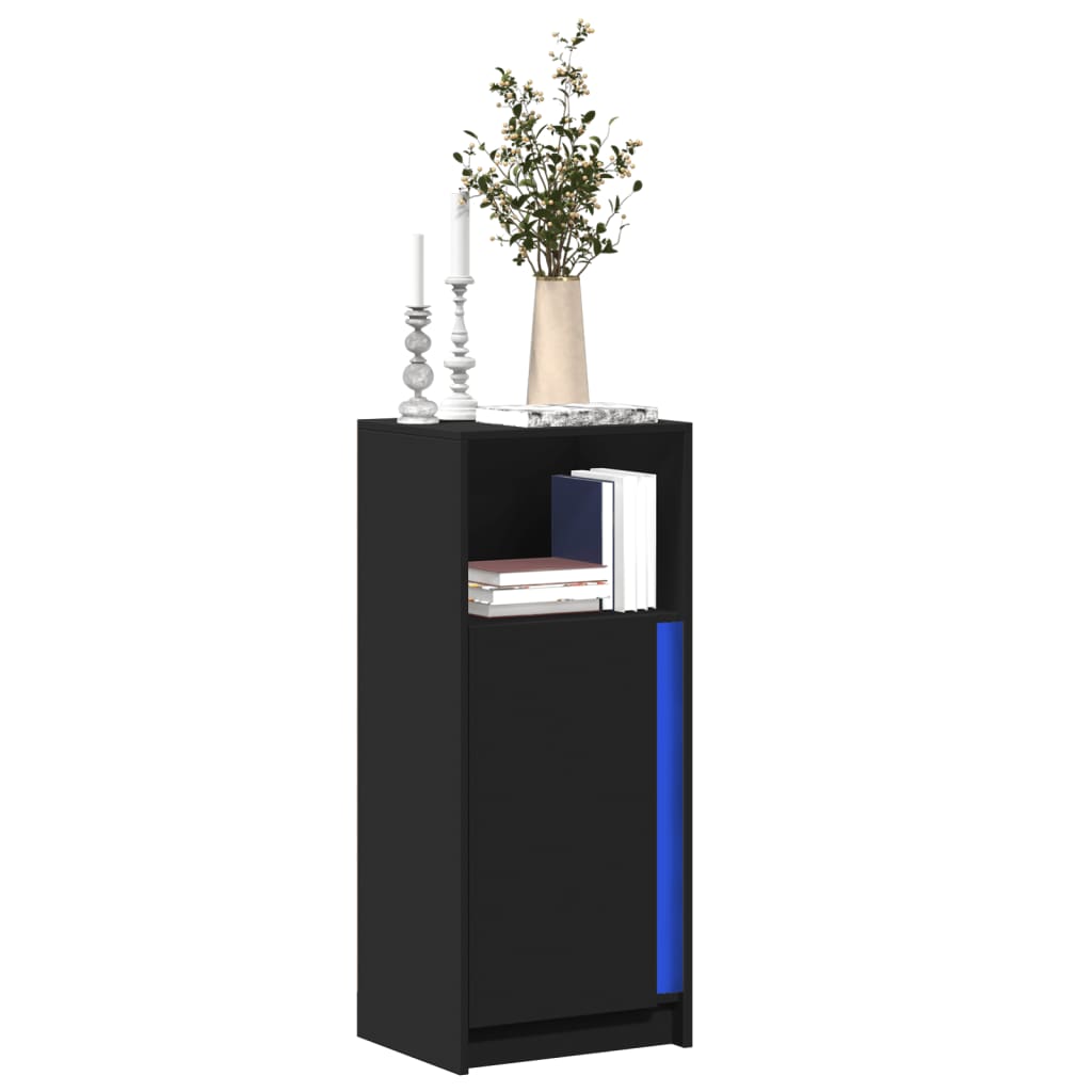 vidaXL LED-Sideboard Schwarz 42,5x34x100 cm Holzwerkstoff