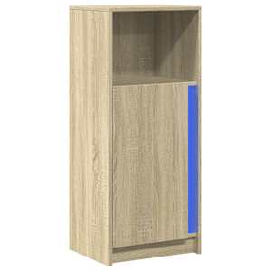 Příborník LED dub sonoma 42,5 x 34 x 100 cm kompozitní dřevo - obrázek 3