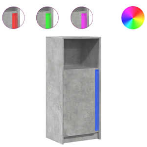 Příborník LED betonově šedý 42,5 x 34 x 100 cm kompozitní dřevo - obrázek 2