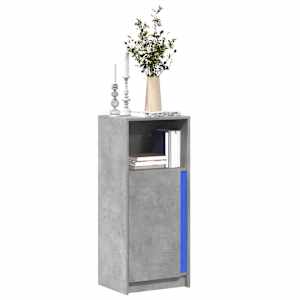 Příborník LED betonově šedý 42,5 x 34 x 100 cm kompozitní dřevo - obrázek 1