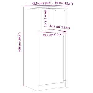 Příborník LED hnědý dub 42,5 x 34 x 100 cm kompozitní dřevo - obrázek 15