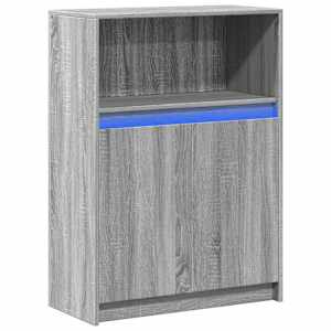 Příborník LED šedý sonoma 72 x 34 x 100 cm kompozitní dřevo - obrázek 3