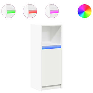 Příborník LED bílý 38 x 34 x 100 cm kompozitní dřevo - obrázek 2