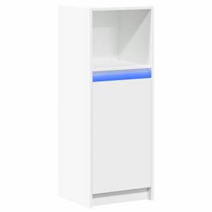 Příborník LED bílý 38 x 34 x 100 cm kompozitní dřevo - obrázek 3