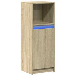 Příborník LED dub sonoma 38 x 34 x 100 cm kompozitní dřevo - obrázek 3