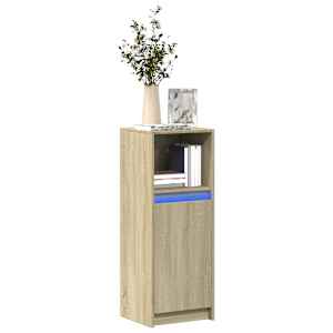 Příborník LED dub sonoma 38 x 34 x 100 cm kompozitní dřevo - obrázek 1