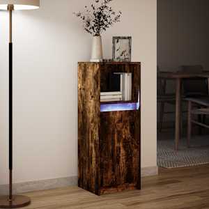 Příborník LED kouřový dub 38 x 34 x 100 cm kompozitní dřevo - obrázek 5
