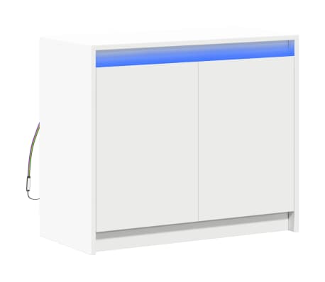 vidaXL Sideboard with LED White 72x34x61 cm Engineered Wood