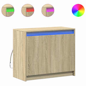 Příborník LED dub sonoma 72 x 34 x 61 cm kompozitní dřevo - obrázek 2