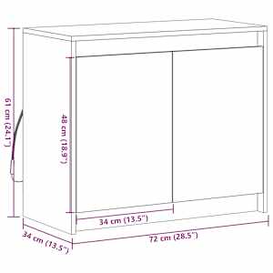 Příborník LED dub sonoma 72 x 34 x 61 cm kompozitní dřevo - obrázek 14