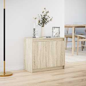 Příborník LED dub sonoma 72 x 34 x 61 cm kompozitní dřevo - obrázek 4