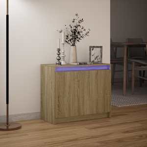 Příborník LED dub sonoma 72 x 34 x 61 cm kompozitní dřevo - obrázek 5