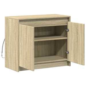 Příborník LED dub sonoma 72 x 34 x 61 cm kompozitní dřevo - obrázek 7