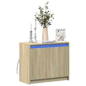 Příborník LED dub sonoma 72 x 34 x 61 cm kompozitní dřevo - obrázek 1