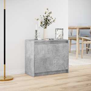 Příborník LED betonově šedý 72 x 34 x 61 cm kompozitní dřevo - obrázek 4
