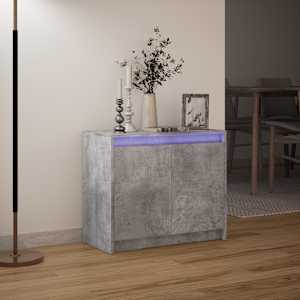 Příborník LED betonově šedý 72 x 34 x 61 cm kompozitní dřevo - obrázek 5
