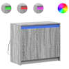 vidaXL puhvetkapp LED-tulega, hall Sonoma tamm, 72x34x61 cm, tehispuit
