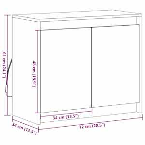 Příborník LED šedý sonoma 72 x 34 x 61 cm kompozitní dřevo - obrázek 14