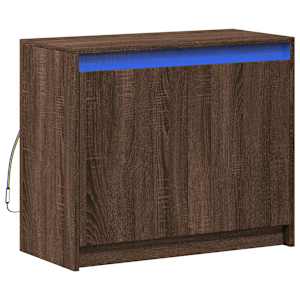 Příborník LED hnědý dub 72 x 34 x 61 cm kompozitní dřevo - obrázek 3
