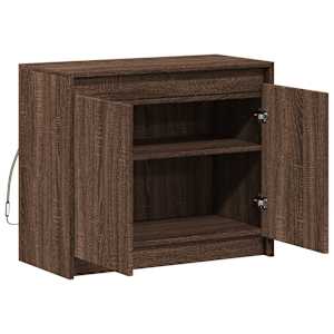 Příborník LED hnědý dub 72 x 34 x 61 cm kompozitní dřevo - obrázek 7