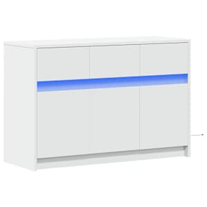 TV skříňka s LED bílá 91 x 34 x 61 cm kompozitní dřevo - obrázek 3