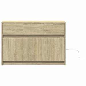 TV skříňka s LED dub sonoma 91 x 34 x 61 cm kompozitní dřevo - obrázek 6