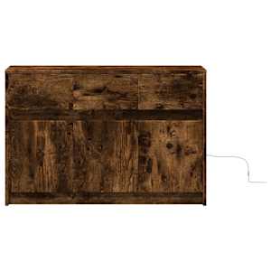TV skříňka s LED kouřový dub 91 x 34 x 61 cm kompozitní dřevo - obrázek 6
