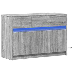 TV skříňka s LED šedá sonoma 91 x 34 x 61 cm kompozitní dřevo - obrázek 3