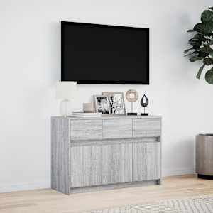 TV skříňka s LED šedá sonoma 91 x 34 x 61 cm kompozitní dřevo - obrázek 4