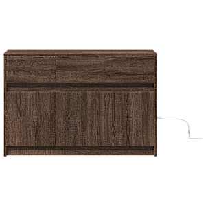 TV skříňka s LED hnědý dub 91 x 34 x 61 cm kompozitní dřevo - obrázek 6