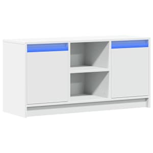 TV skříňka s LED bílá 100 x 34 x 50 cm kompozitní dřevo - obrázek 3