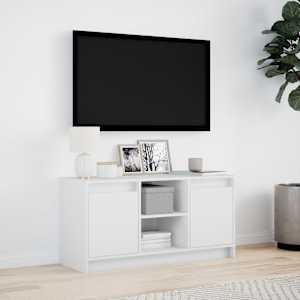 TV skříňka s LED bílá 100 x 34 x 50 cm kompozitní dřevo - obrázek 4