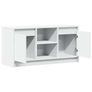TV skříňka s LED bílá 100 x 34 x 50 cm kompozitní dřevo - obrázek 9