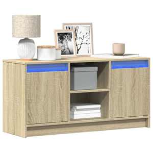 TV skříňka s LED dub sonoma 100 x 34 x 50 cm kompozitní dřevo - obrázek 1
