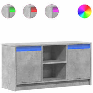 TV skříňka s LED betonově šedá 100x34x50 cm kompozitní dřevo - obrázek 2