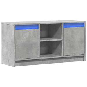 TV skříňka s LED betonově šedá 100x34x50 cm kompozitní dřevo - obrázek 3