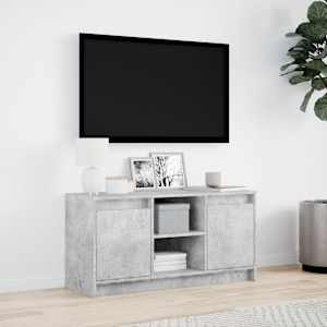 TV skříňka s LED betonově šedá 100x34x50 cm kompozitní dřevo - obrázek 4