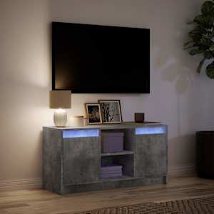 TV skříňka s LED betonově šedá 100x34x50 cm kompozitní dřevo - obrázek 5