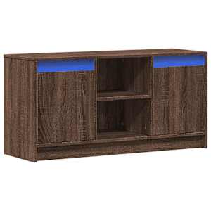 TV skříňka s LED hnědý dub 100 x 34 x 50 cm kompozitní dřevo - obrázek 3