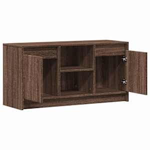 TV skříňka s LED hnědý dub 100 x 34 x 50 cm kompozitní dřevo - obrázek 9